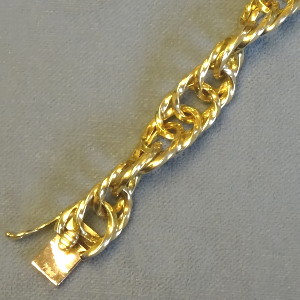 430419 Band / Armkette in 750-Gold, Schmuck gebraucht, Second Hand / Goldschmiede Karl Spörl in Hof/Saale