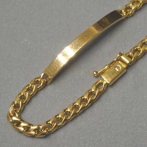 # 460427  Schildband in 750-Gold